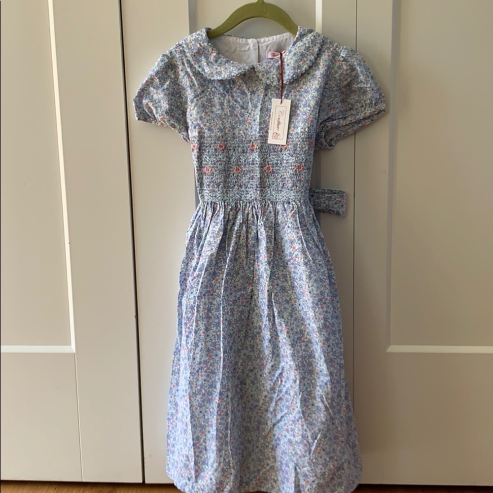 Girls Multi Floral Smocked Dress